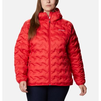 Dámské Bundy Columbia Delta Ridge Down Hooded Plus Size Červené EISJOZ316